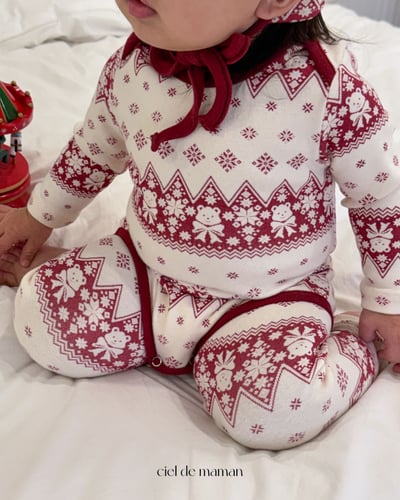 Cieldemaman13｜(3M~15M)  小熊包屁衣套裝含帽子4