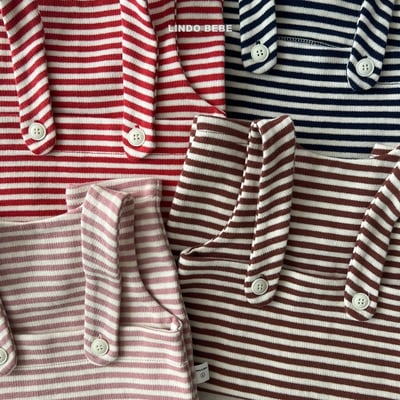 Lindo12｜(3m-18m) 條紋吊帶背心連身衣3