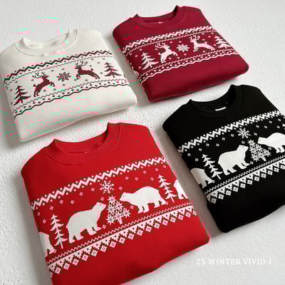 vivid82｜(78cm-125cm) 麋鹿北極熊印花休閒上衣2