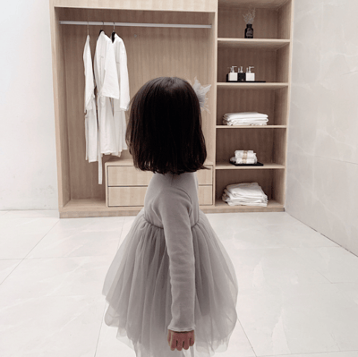 (73-140cm) 簡約高質感澎澎裙薄紗洋裝/少量現貨19