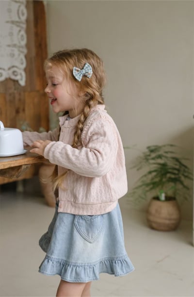 FLO03｜(free) 3色格紋蝴蝶結髮夾8