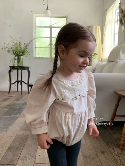 JE474｜(66-90cm) 蕾絲刺繡包屁衣9