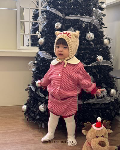 Cieldemaman19｜(6M~24M)  2款線條熊兔針織套裝10