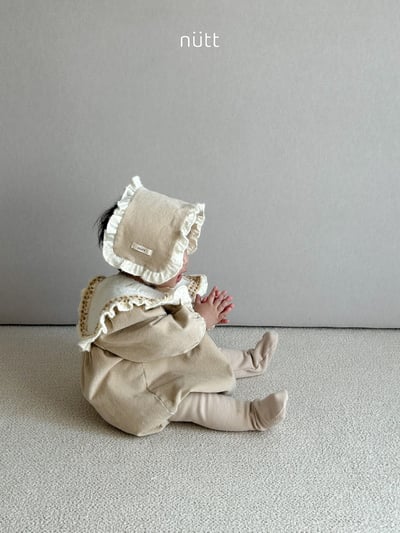 Nutt03｜(3m-16m) 翻領磨毛包屁衣含髮帶17