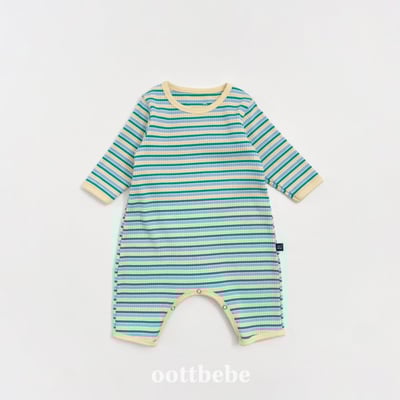 Oottbebe35｜(0m-12m) 繽紛條紋居家包屁褲裝15