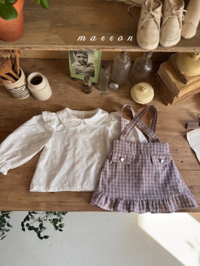 Marron12｜(1y-6y) 刺繡小花飛袖襯衫13