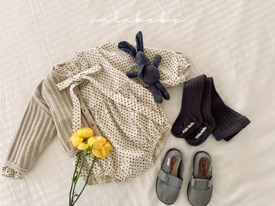 Valubebe44｜(65-90) 針織麻花開襟外套11