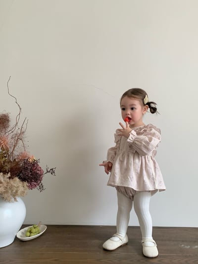 JE619｜(66cm-90cm) 燈芯絨碎花荷葉包屁衣18