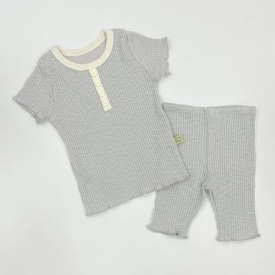 LIME&BLUE03｜(80-118cm)  素色鈕釦居家服6