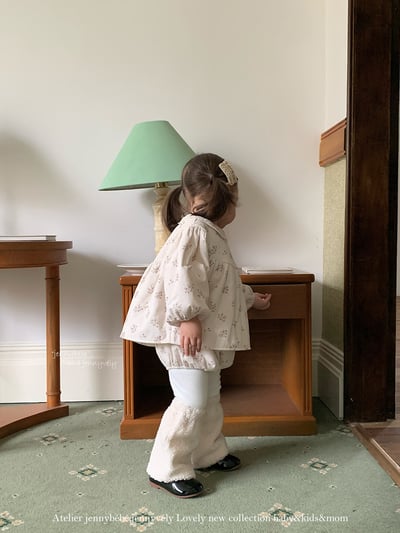 JE 651｜(73-100cm)  小花蕾絲包屁套裝13