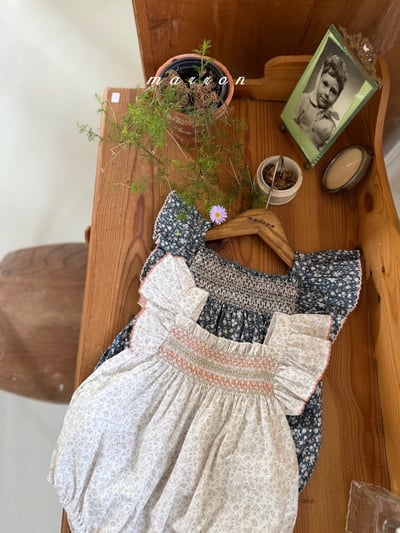 Marron10｜(3m-18m 1y-6y) 日落編織花包屁衣/洋裝4