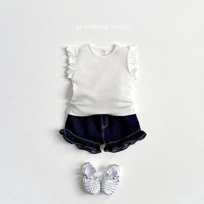 vivid44｜(78cm-125cm) 3款羅紋荷葉邊無袖上衣12
