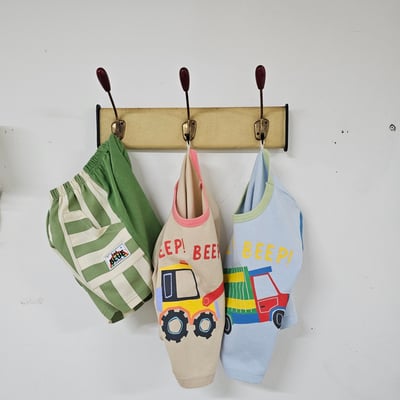 1st blue43｜(~93-118cm) 汽車印花上衣4