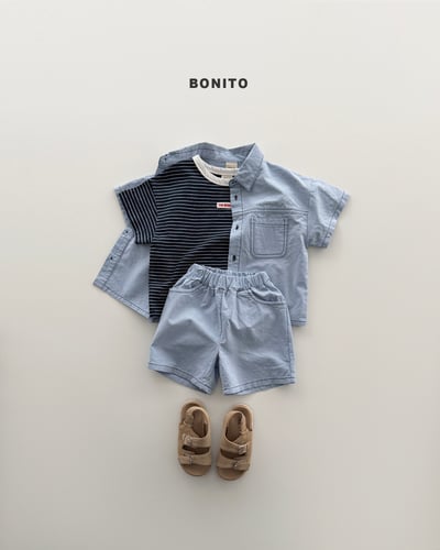 Bonito08｜(75cm-125cm) 2色口袋縫線亞麻套裝13