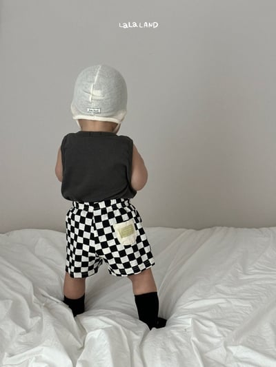 lala land17｜(3m-18m) 3色經典棋盤格紋短褲3