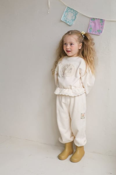 FLO45｜(75-140) 2色滾邊蕾絲縮口褲16