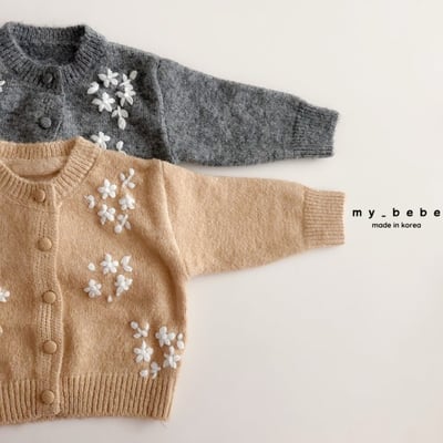 my_bebe04｜(-12m-7y) 花朵刺繡開襟外套4