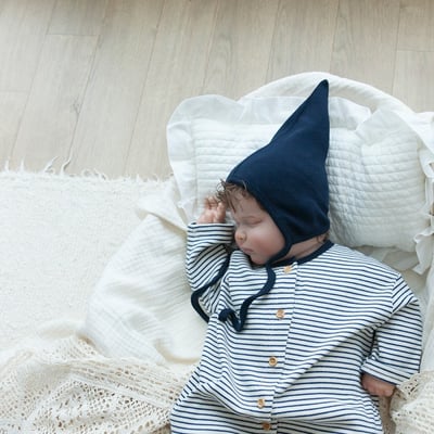 LEMONADE27｜(55cm-85cm) 3色條紋羅紋連身衣含帽子21