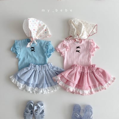 my_bebe27｜(80-120cm) 格紋蓬蓬褲裙6