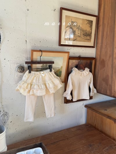 Marron16｜(1y-6y) 蛋糕格紋/蕾絲內搭褲裙8