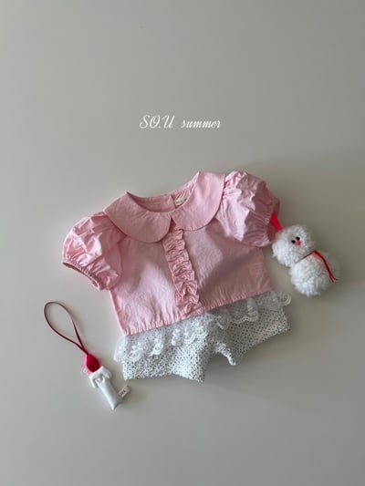 SO.U11｜(6m-4y) 蕾絲滾邊短版上衣11