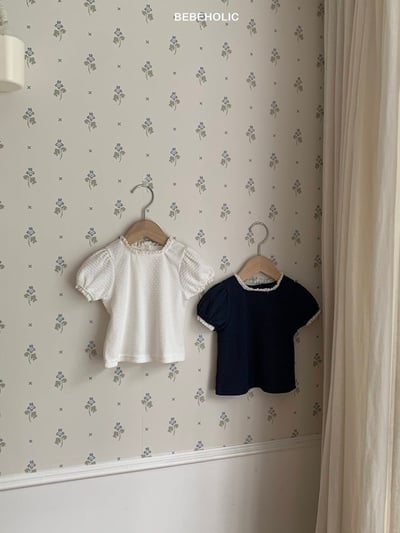 Bebe holic43｜(3m-18m) 蕾絲泡泡袖上衣3