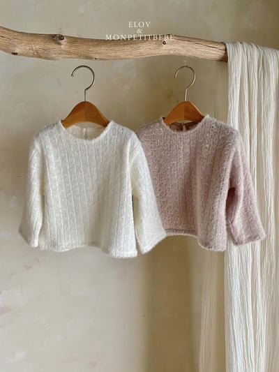 Monpetitbebe04｜(70cm-110cm) 針織羽毛上衣1