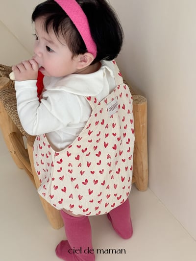 Cieldemaman｜(3-15m) 甜蜜愛心包屁衣3