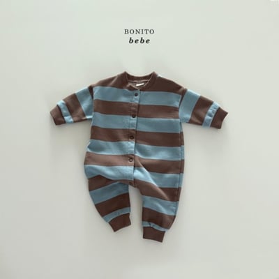 Bonito73｜(3m-18cm) 條紋連身衣5