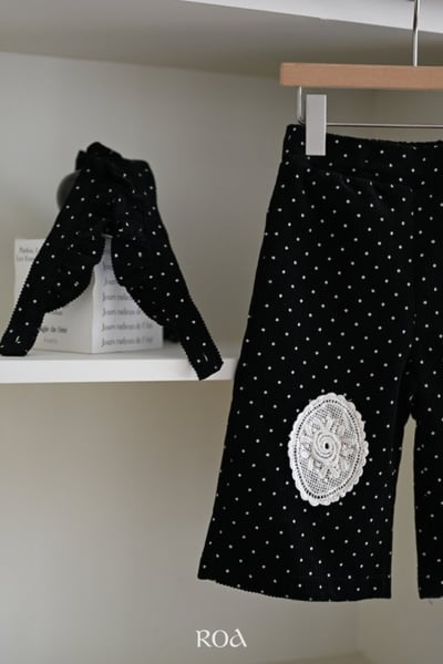 ROA29｜(80cm-120cm) 2色氣質點點吊帶褲3