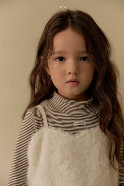 Lindo34｜(80cm-125cm) 高領條紋上衣20