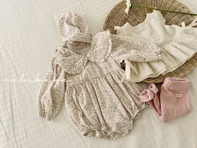 Valubebe15｜(65-80) 碎花綁帶帽5