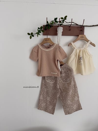 Bloom.b15｜(80-118cm) 亞麻碎花直筒長褲9