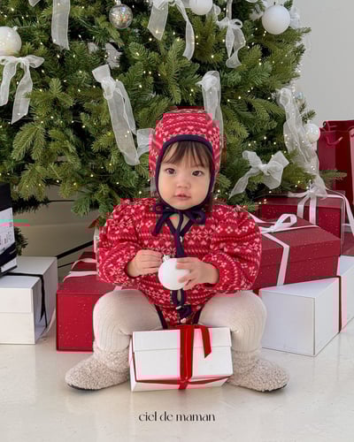 Cieldemaman11｜(3M~15M)  2色雪花針織包屁衣12