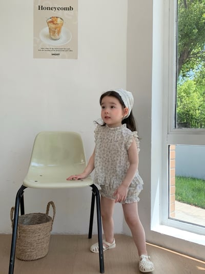 JE47｜(73-100cm) 無袖碎花套裝8