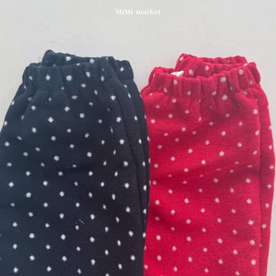 mimi market23 (65-85cm)  點點絨毛縮腳褲5
