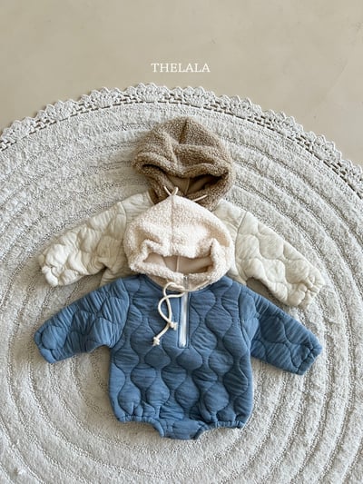 thelala30｜ (0m-18m) 絎縫半開襟連帽包屁衣3
