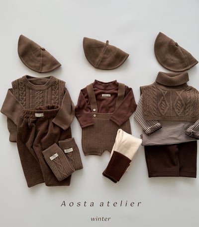 AOSTA55｜(6m-5y) 細條紋刷毛上衣23