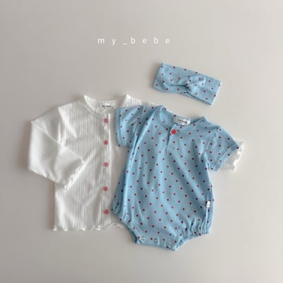 my_bebe17｜(58-72cm) 羅紋包屁衣含髮帶14