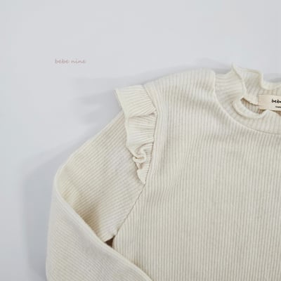 bebe nine40 (65cm-115cm) 3色柔軟摺邊上衣9