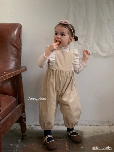 JE591｜(73-100cm) 蕾絲花邊連身褲/素面高領上衣14