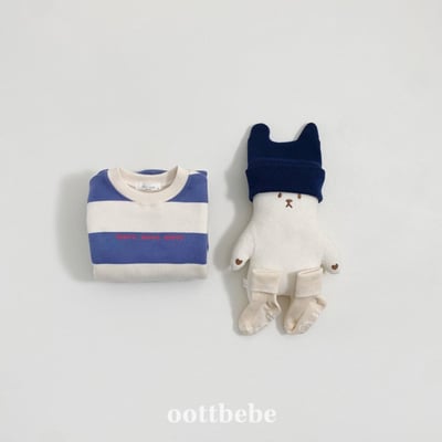 Oottbebe59｜(0m-12m) 條紋拼色連身包屁衣10