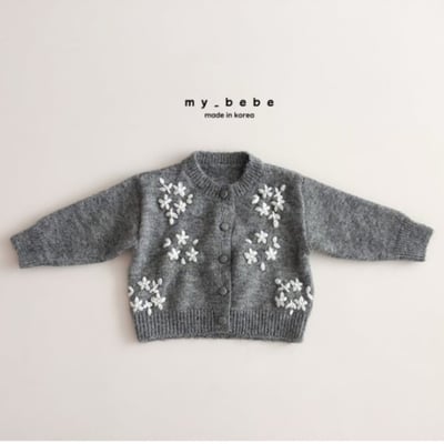 my_bebe04｜(-12m-7y) 花朵刺繡開襟外套5