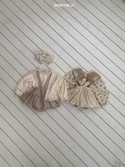 Bebe holic47｜(3m-18m) 層次吊帶滾邊包屁褲裙12