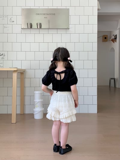 JE48｜(73-120cm) 花邊領露背上衣20