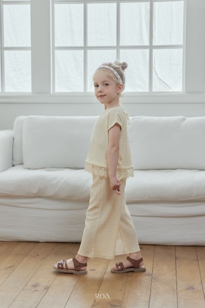 ROA04｜(6m-18m) 2色抓皺蕾絲滾邊套裝7