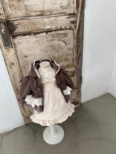 Marron 26｜(1y-6y) 絎縫荷葉肩帶洋裝17