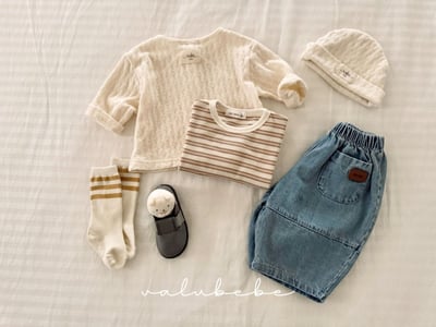 Valubebe77｜(65-90) 牛仔錐形褲10