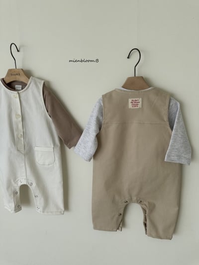 Bloom.b43｜(0m-18m) 素面包屁連身衣10