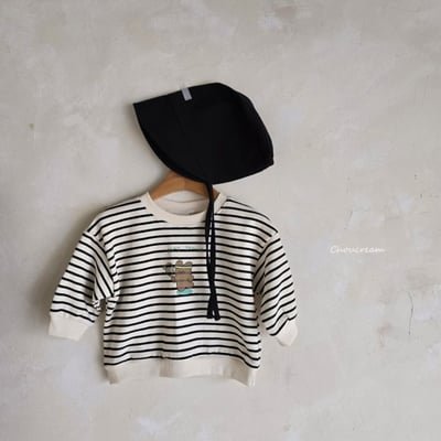 Choucream01｜(6m-18m) 羽球小熊條紋上衣8